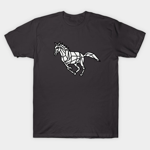 Origami Geometric Horse T-Shirt by shaldesign